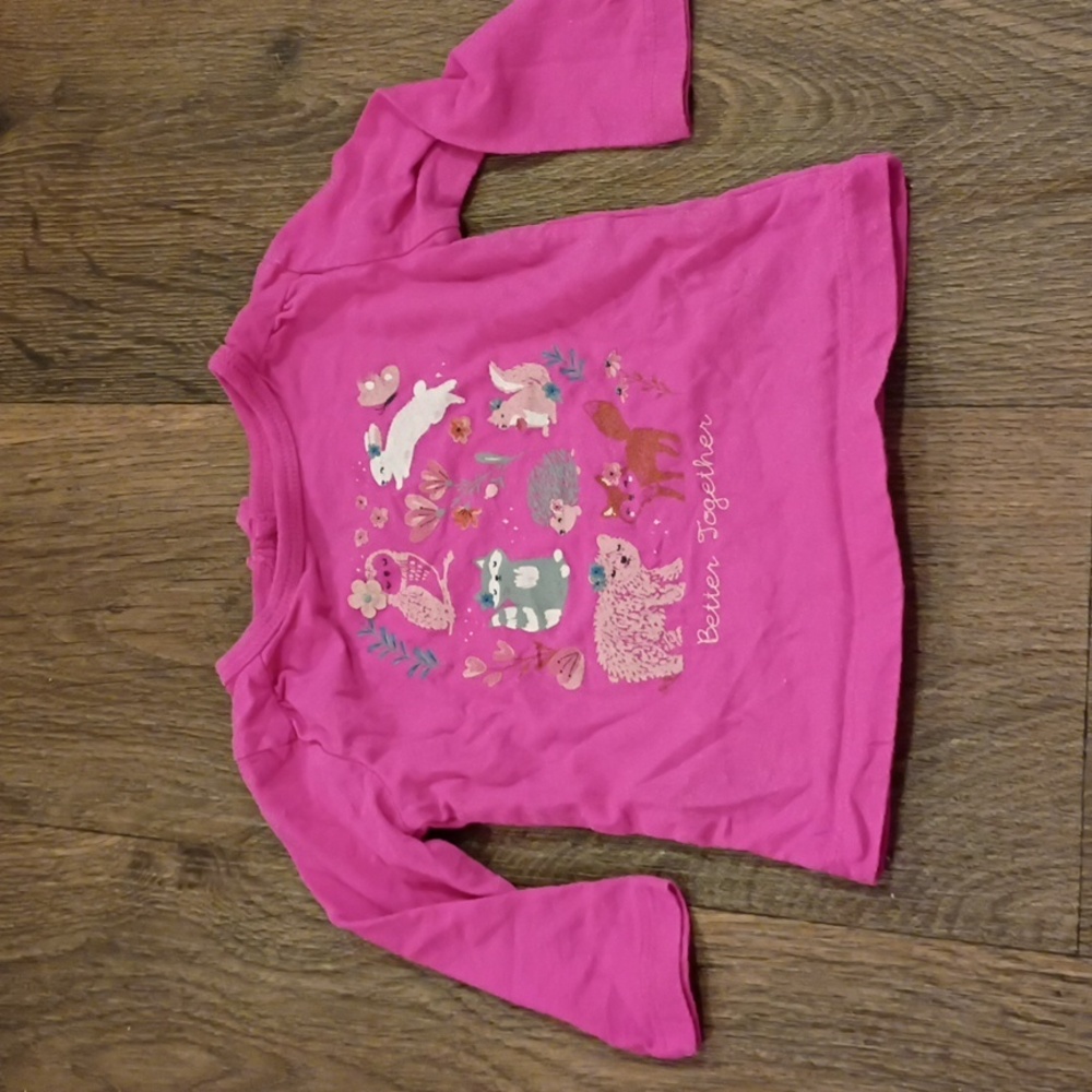 Carter's Pink Animal Friends Tee - Picture 2 of 7